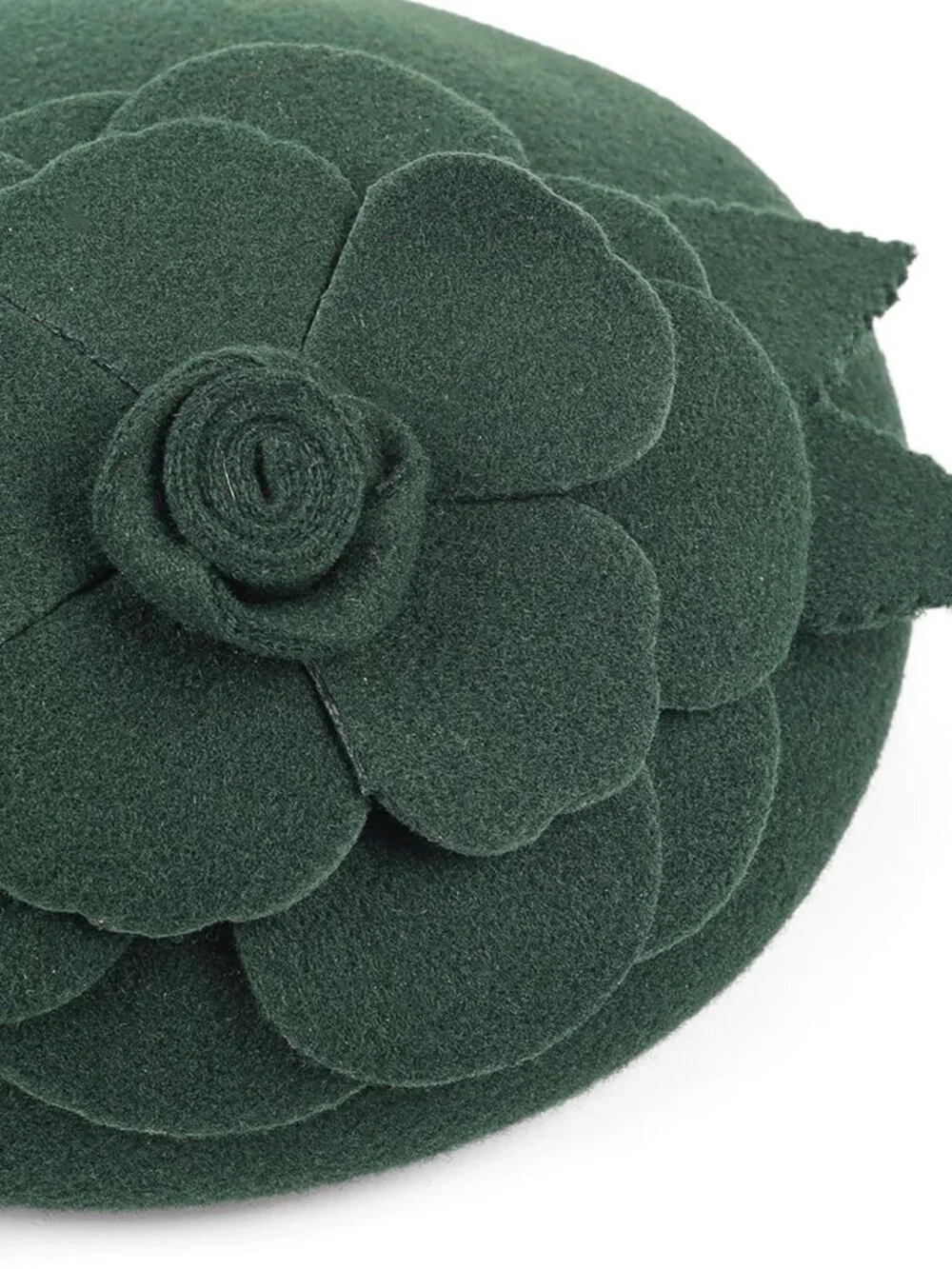 Women's Wool Fashion Blend French Beret Hats Party Fascinators Green